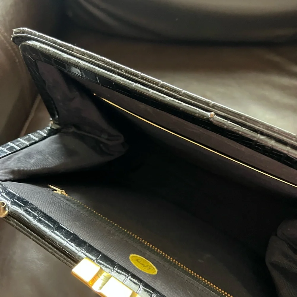 GARAY Black Leather Handbag - Picture 6 of 10